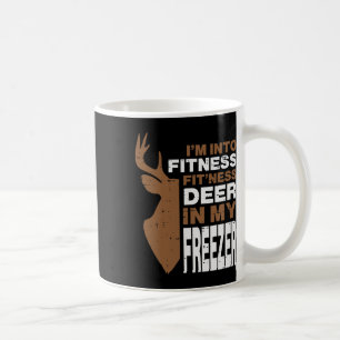 Hunting Fitness Deer In Freezer Funny Hunter Men W Coffee Mug