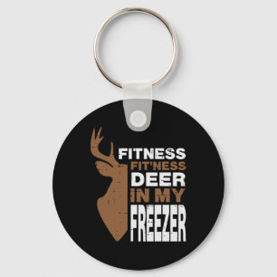 Hunting Fitness Deer In Freezer Hunter Men Boys Ki Key Ring