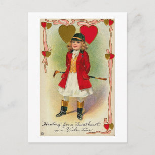 Hunting for a Sweetheart Postcard