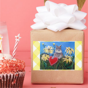 "Hunting for Valentines" Rectangular Sticker