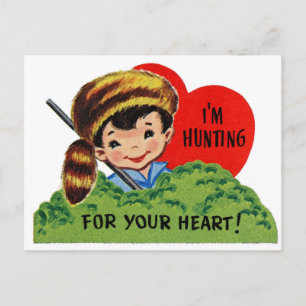 Hunting for Your Heart Valentine Holiday Postcard