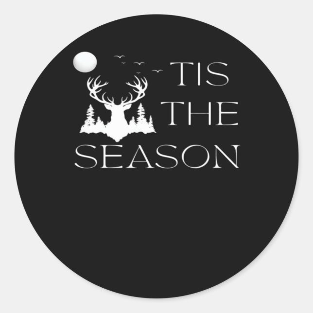 Hunting Fun Hunting Archery For Bowhunters Outdoor Classic Round Sticker (Front)