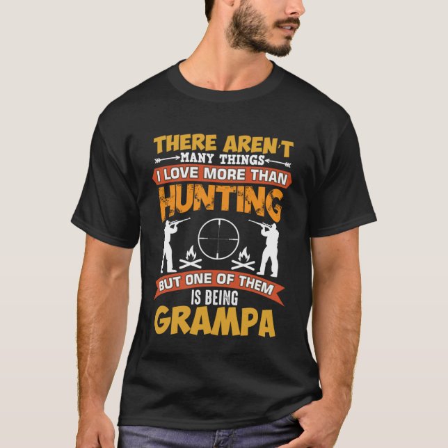 Hunting Grampa  New Grampa Pregnancy Announcement T-Shirt (Front)