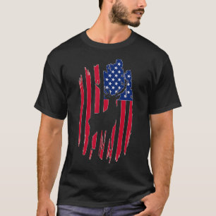 Hunting Hunters Deer USA US American Flag Camo Cam T-Shirt
