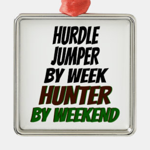 Hunting Hurdle Jumper Metal Tree Decoration