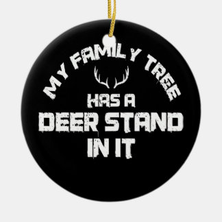 Hunting I Deer Stand Family Tree I Huntress Ceramic Tree Decoration