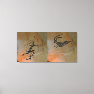 Hunting Ibex at Cova Remigia Canvas Print