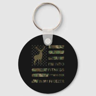 Hunting I'm Into Fitness Deer Freezer Funny Hunter Key Ring