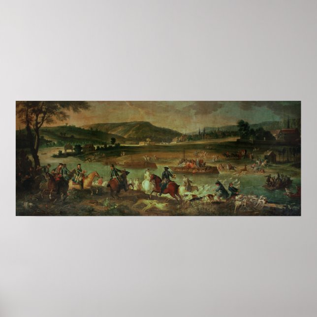 Hunting in the Forest at Compiegne Poster (Front)