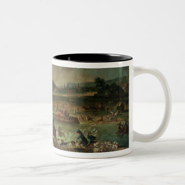 Hunting in the Forest at Compiegne Two-Tone Coffee Mug (Right)