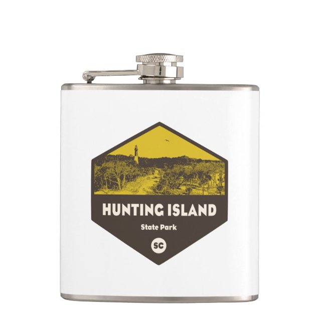 Hunting Island State Park South Carolina Hip Flask (Front)