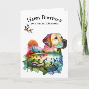 Hunting Labrador Retriever For Grandpa Card