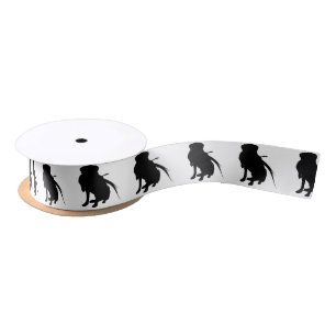 Hunting Labrador Retriever Silhouette Love Dogs Satin Ribbon