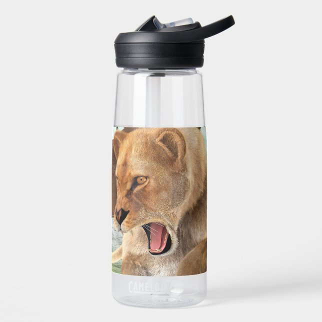 Hunting Lioness Water Bottle (Left)