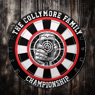 Hunting Lodge Beer Glass Art Dartboard