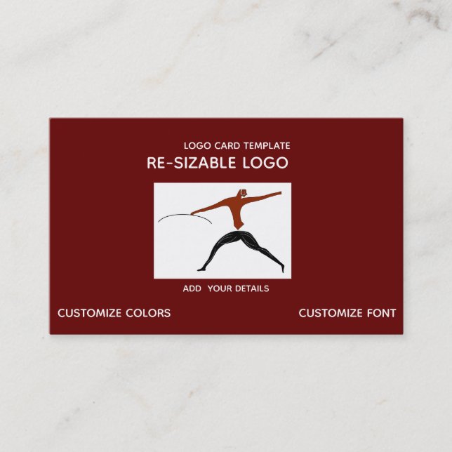 Hunting Logo Warrior Hunter Business Card (Front)