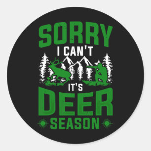 Hunting Men Women Buck Deer Hunter Dad Stag Classic Round Sticker