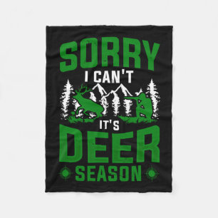 Hunting Men Women Buck Deer Hunter Dad Stag  Fleece Blanket