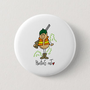 Hunting Nut 6 Cm Round Badge