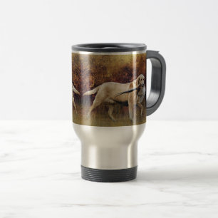Hunting pheasant, Autumn Tapestry Metal Print Coff Travel Mug