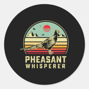 Hunting Pheasant Bird- Pheasant Whisperer Aestheti Classic Round Sticker