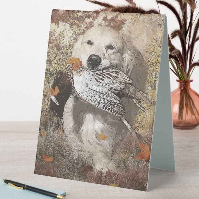Hunting pheasant ,  tapestry poster acrylic print  (In SItu (Table))