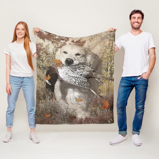 Hunting pheasant ,  tapestry poster acrylic print  fleece blanket (In Situ)
