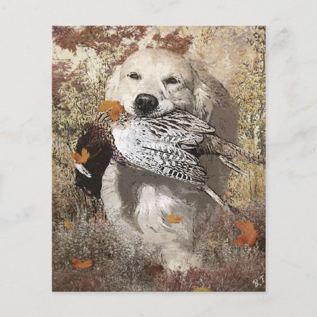 Hunting pheasant ,  tapestry poster acrylic print  flyer (Front)
