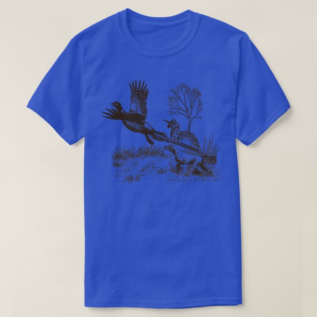 Hunting pheasant with GSP T-Shirt (Design Front)