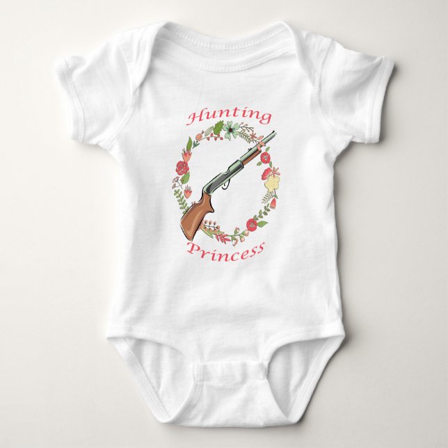 Hunting Princess Baby Bodysuit (Front)