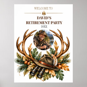 Hunting Retirement Personalised Photo Welcome Sign