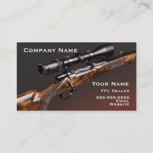 Hunting rifle business card