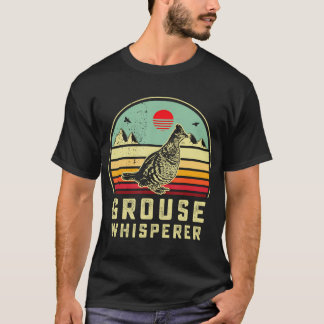 Hunting Ruffed Grouse Bird- Retro Aesthtic Whisper T-Shirt