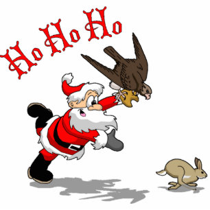 Hunting Santa Photo Sculpture Decoration