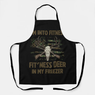 Hunting Saying I'm Into Fitness Fit'ness Deer In M Apron