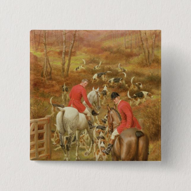 Hunting Scene, 1906 15 Cm Square Badge (Front)