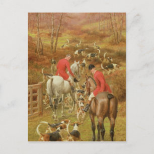Hunting Scene, 1906 Postcard
