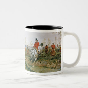 Hunting Scene Two-Tone Coffee Mug
