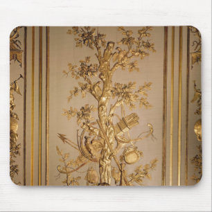 Hunting scene, wood panelling from dining mouse mat