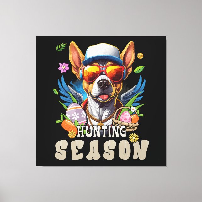 Hunting Season Deer Easter Egg Canvas Print (Front)