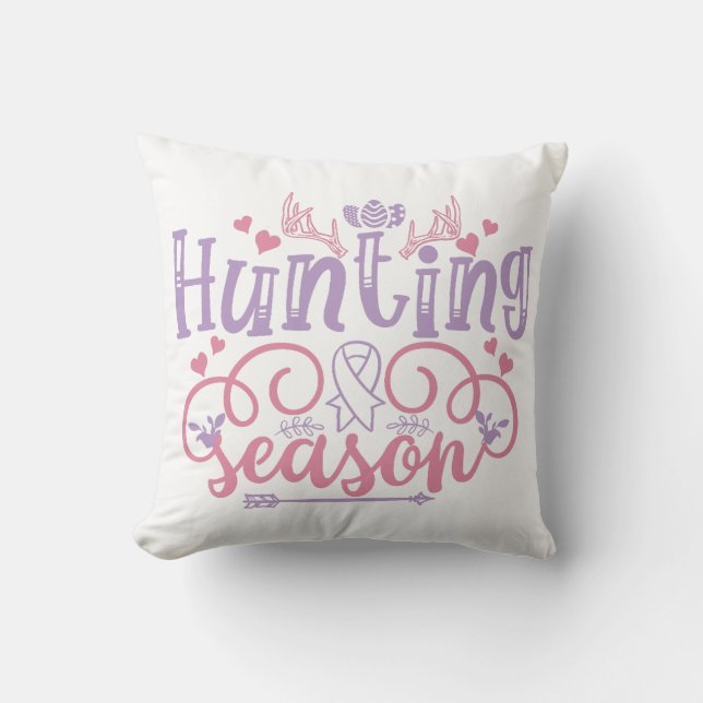 Hunting Season Easter Quote Cushion (Front)