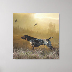 Hunting season , German shorthaired pointer Tapest Canvas Print