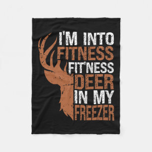 Hunting-shirt I'm Into Fitness Deer Freezer Funny Fleece Blanket