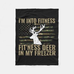 Hunting-shirt I'm Into Fitness Deer Freezer Funny Fleece Blanket