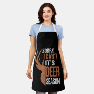 Hunting Sorry Its Deer Season Funny Hunter Dad Vin Apron
