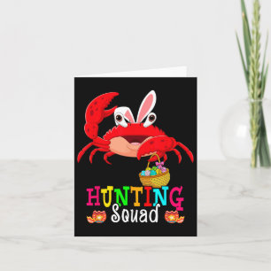 Hunting Squad Easter Bunny Crab Hunting Eggs Byske Card