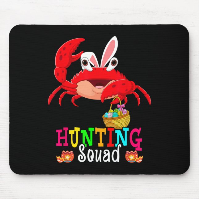 Hunting Squad Easter Bunny Crab Hunting Eggs Byske Mouse Mat (Front)