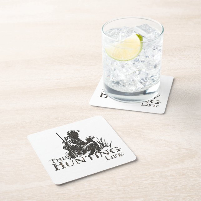 Hunting Square Paper Coaster (Insitu)