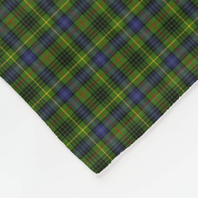 Hunting Stewart Tartan Fleece Blanket (Corner)