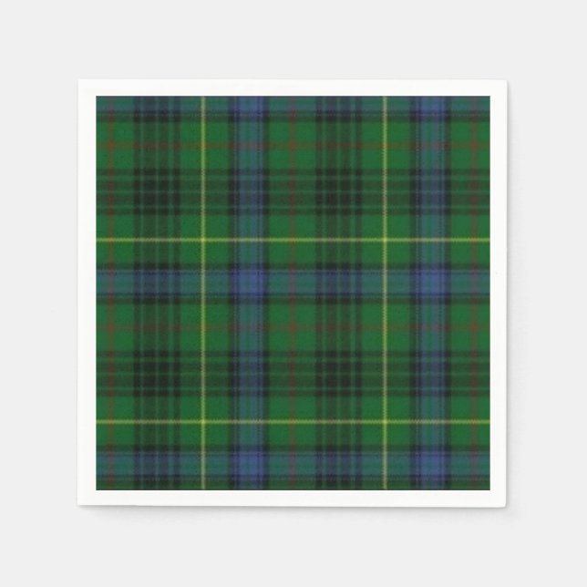 Hunting Stuart Scottish Tartan Napkin (Front)